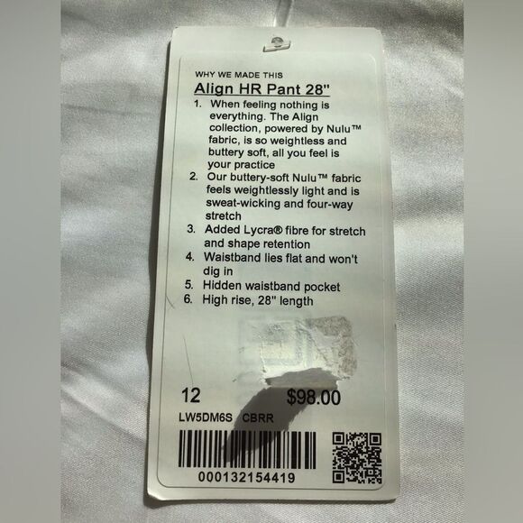 Lululemon Align High Rise Pant 28” Pink Camouflage New Size 12 - Picture 5 of 10